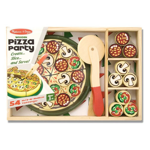 Melissa & Doug Pizza Party Wooden Pretend Play Kids Toy Food (63