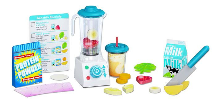  Melissa & Doug Smoothie Maker Blender Set with Play Food - 22  Pieces - Play Blender Mixer Toy for Kids Kitchen Ages 3+ : Toys & Games