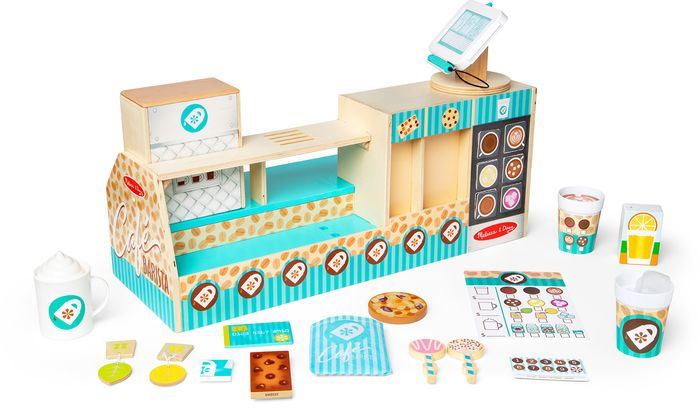 Melissa & Doug Wooden Café Barista Coffee Shop (35 Pieces) - Childs Toy  Coffee Shop, Pretend Play Kitchen Sets For Kids Ages 3+ - FSC-Certified