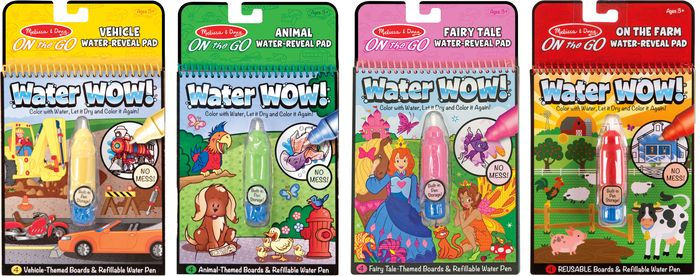 2 Pack Magic Water Coloring & Doodle Book 5 Pages Reusable Water Reveal  Activity Books for Toddlers 3+ Years Old (Dinosaur & Animal)