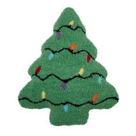 Title: Christmas Tree Hooked Pillow