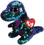 Ty Flippables-Crunch - Green/Purple Sequin Dinosaur Regular 6