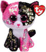 Ty Flippables-Malibu - Pink/Black Sequin Cat Regular 6