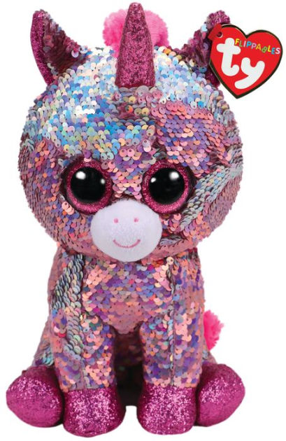 Ty Flippables Sparkle Pink Sequin Unicorn Medium 13 By Ty Barnes Noble