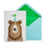 Birthday Card Laser Cut Party Hat Birthday Bear