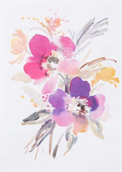 Boxed Notes Watercolor Floral