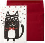 Valentine's Day Greeting Card Cat With Glasses