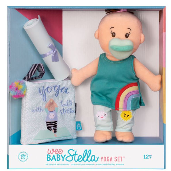 Wee Baby Stella Yoga Set (Peach Doll with Brown Hair)