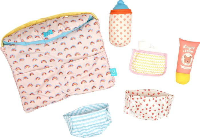 Baby doll diaper store bag set