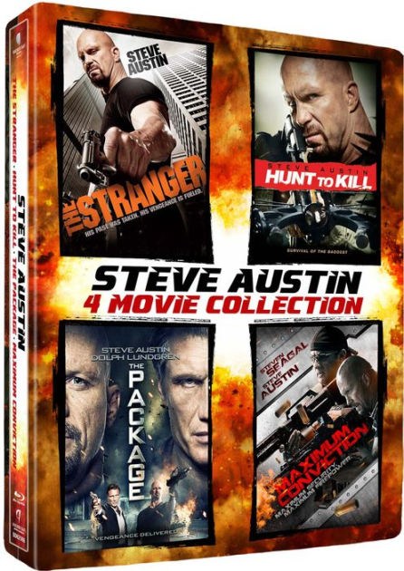 Steve Austin 4-pack [the Stranger   Hunt To Kill   The Package 