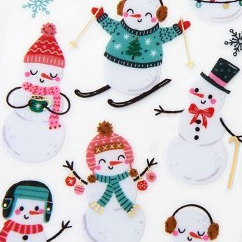 Winter Snowmen Stickers