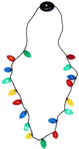 Holiday Light Up Necklace in Ornament Ball (Assorted)