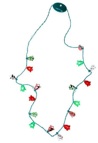 Holiday Light Up Necklace in Ornament Ball (Assorted)