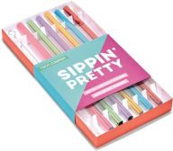 Title: Sippin' Pretty Set of 6 Reusable Straws with Brush Cleaner in Gift Box