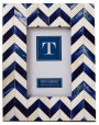 Indigo and Bone Chevron Photo Frame 4x6