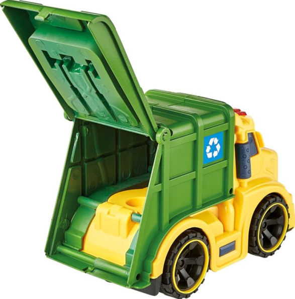Kidoozie Lights N' Sounds Recycle Truck, Friction Powered, Opening Recycle Bin, For Ages 3+
