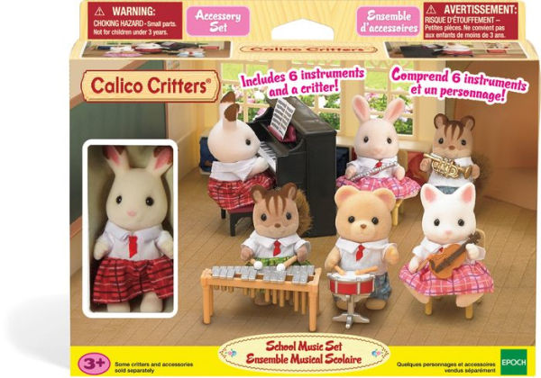 Calico Critters School Music Set, Dollhouse Playset with Figure and Accessories