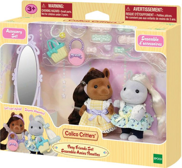 Calico Critters Pony Friends Set, Dollhouse Playset with Figures and Accessories