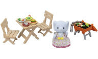 Title: Calico Critters Bubblebrook Elephant Girl's BBQ Picnic Set, Dollhouse Playset with Figure and Accessories