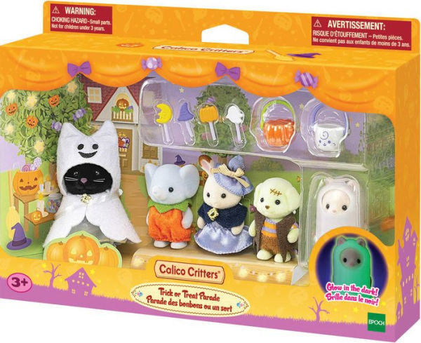 Calico Critters Trick or Treat Parade, Limited Edition Seasonal Halloween Set with 5 Collectible Figures and Costume Accessories