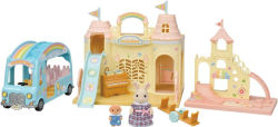 Alternative view 2 of Calico Critters Baby Castle Nursery Gift Set, Dollhouse Playset with2 Collectible Figures, Nursery, Sunshine Bus Vehicle and Castle Playground