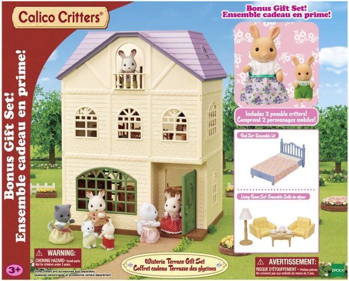 Calico Critters Playful Starter Furniture Set - Toy Dollhouse Furniture and  Accessories Set with Collectible Figure Included