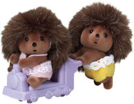 Alternative view 1 of Calico Critters Pickleweeds Hedgehog Twins, Set of 2 Collectible Doll Figures with Pushcart Accessory