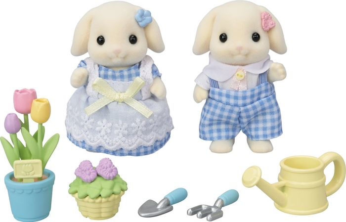 Calico Critters Blossom Gardening Set -flora Rabbit Sister & Brother By 