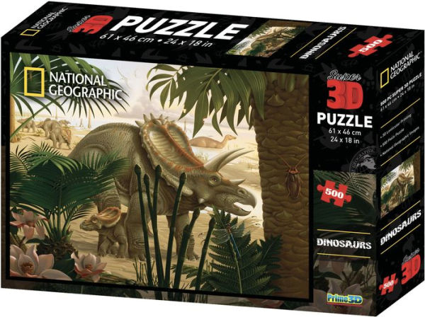 National Geographic 3D 500 Piece Jigsaw Puzzle - Stenonychosaurus