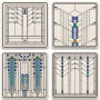 Frank Lloyd Wright Ennis House Windows Coaster Set