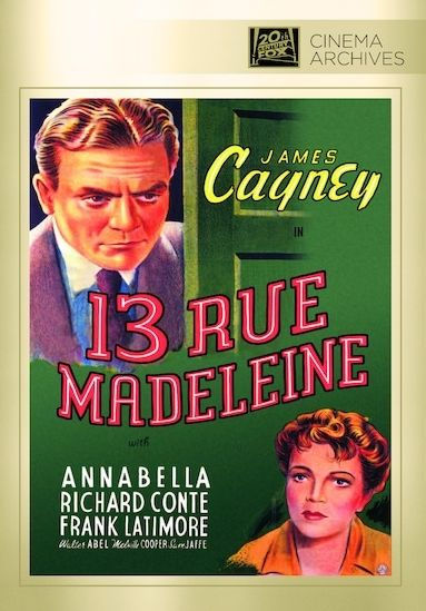 13 Rue Madeleine James Cagney vintage movie poster