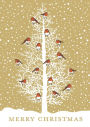 Robins in Tree Christmas Boxed Cards