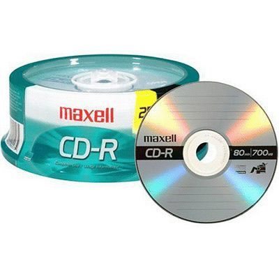 Maxell 648445 Cd-R Cd Recordable Discs 80Min 25 Pk by Maxell