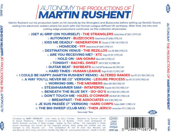 Autonomy: Productions of Martin Rushent