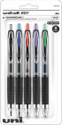 uniball 207 Retractable Gel Pens, Medium Point (0.7mm), Assorted, 5 Pack