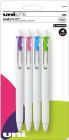 uniball one Retractable Gel Pens, Medium Point (0.7mm), Assorted Ink, 4 Pack