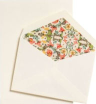 Title: Ecruwhite Half Sheets with Red Florentine Lined Envelopes- 30 Sheets, 20 Envelopes
