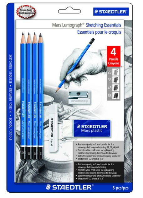 Staedtler Mars Lumograph Sketching Pencil Set 6/set 2/pack 52368-pk2 :  Target