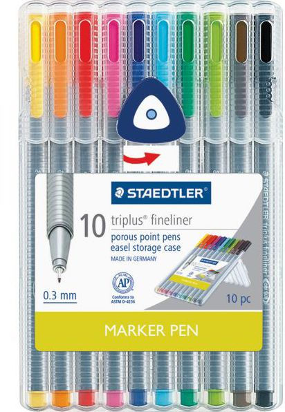 Staedtler Triplus Fineliner Pen Set 10 Colors