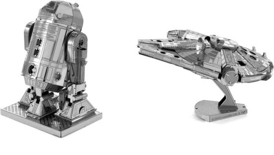 MetalEarth - Star Wars R2-D2 and Millennium Falcon