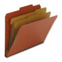 Nature Saver NAT01052 Classification Folders- Letter- 3 Partitions- Red