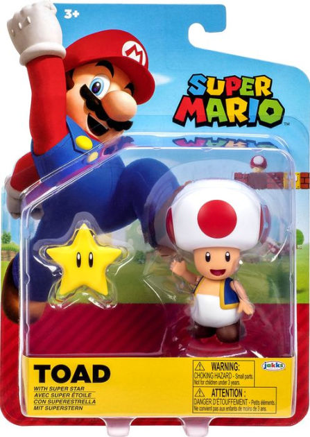 Nintendo Super Mario Toad, Mario, and Peach Action Figure Set - 3pk