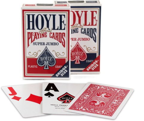 HOYLE PLAYING CARDS- SUPER JUMBO- BRIDGE SIZE