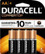 Duracell AA 4PK Alkaline Batteries