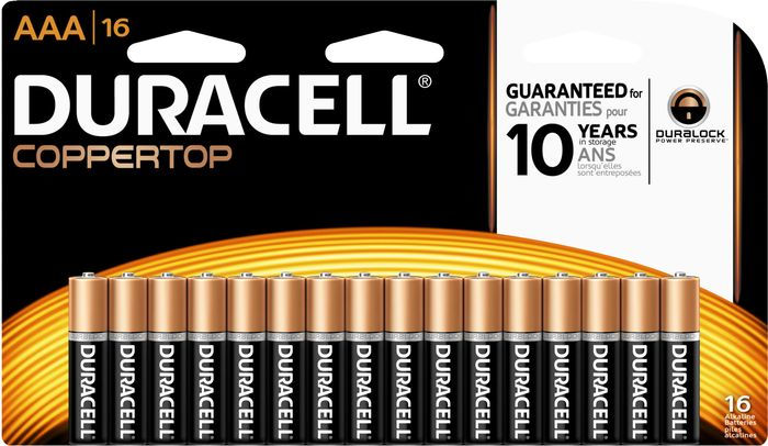 Duracell Coppertop AAA Alkaline Battery (16-pack)