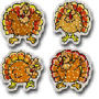 CARSON DELLOSA CD-2830 DAZZLE STICKERS TURKEYS 75-PK ACID AND LIGNIN FREE
