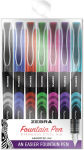 Alternative view 1 of Zebra Fountain Pen 0.6mm Assorted 7pk