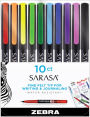 Sarasa Fineliner Pen 0.8mm Assorted 10Pk