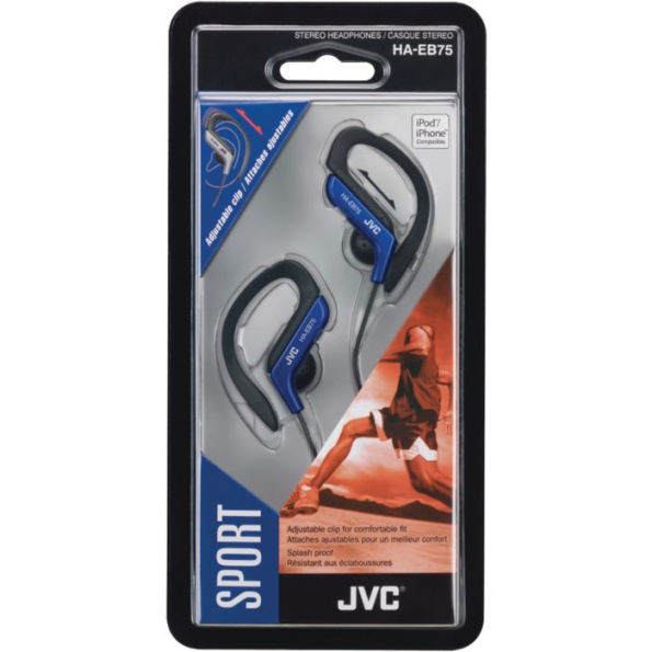 Jvc Haeb75A Sport Style Ear-Clip Headphones - Blue