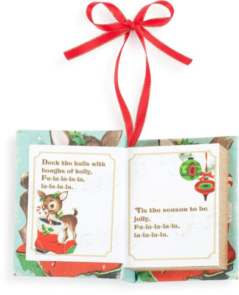 Reindeer Musical Book Ornament
